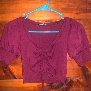 Cropped fashion nova top . Scrunch tie super cute